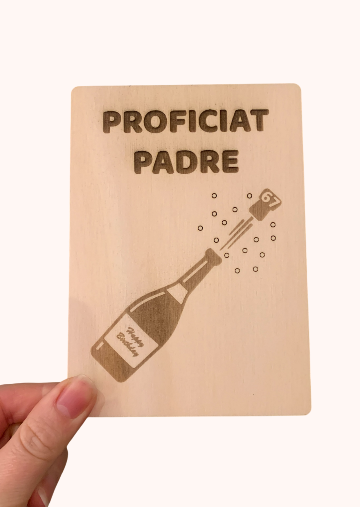 Kaart poppende fles