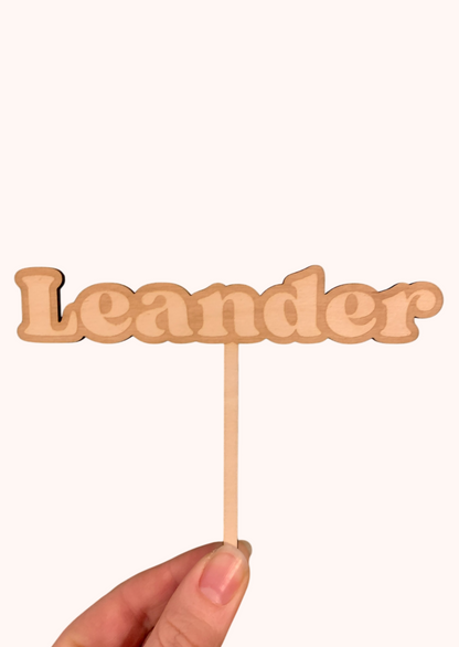 Taarttopper naam met rand