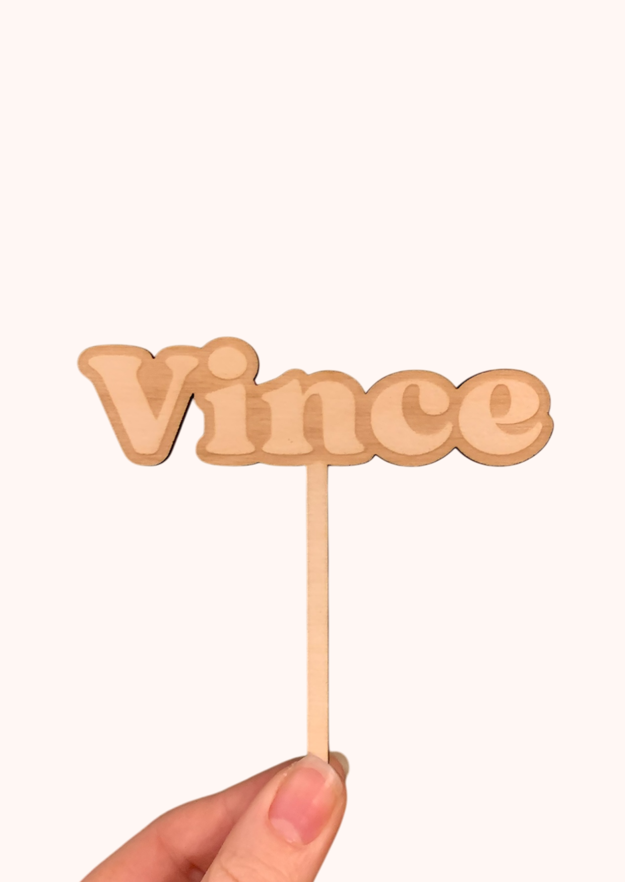 Taarttopper naam met rand