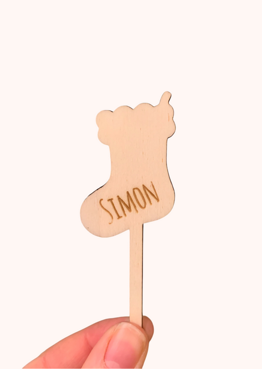 Cupcaketopper kerstsok