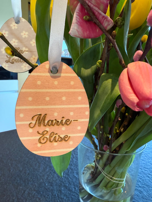 Paasei - Streepprint